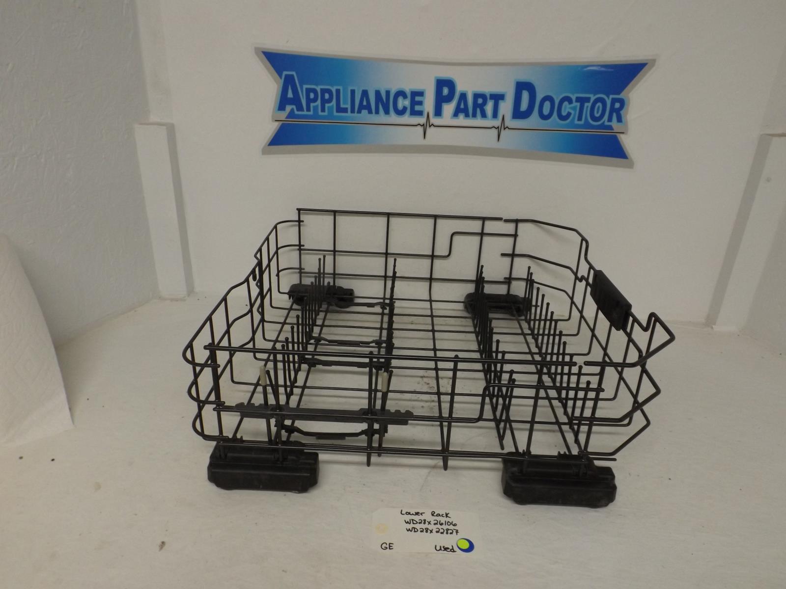 GE Dishwasher WD28X26106 WD28X22827 Lower Rack Used GE Dishwasher WD28X26106 WD28X22827 Lower Rack Used